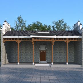 新中式古建筑舞台