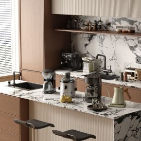 现代厨房家用电器咖啡机组合 厨房家用电器