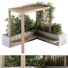 现代建筑户外,景观小品