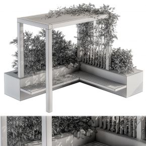 现代建筑户外,景观小品