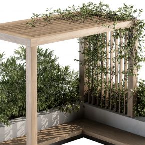 现代建筑户外,景观小品