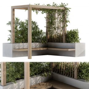 现代建筑户外,景观小品