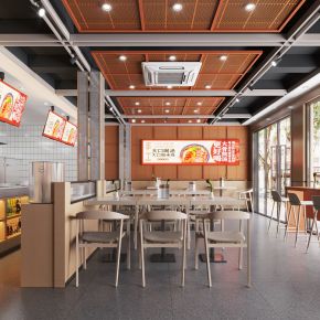 现代快餐店面馆