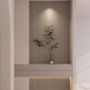中式 中古风 小洞天 弧形 入户 隔断 端景 玄关