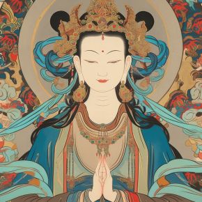 大美国风国潮元素中式美学壁画壁纸背景