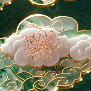 大美国风国潮元素中式美学壁画壁纸背景