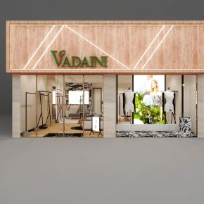 洞石门头的服装店
